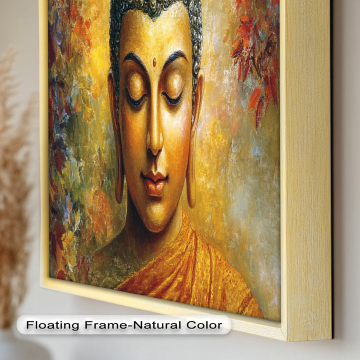 Buddha Portrait Wall Art – Framed Oil Painting