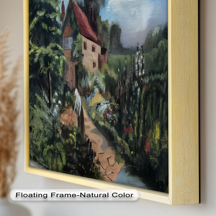 Cottage Gartenweg – Vintage Ölgemälde