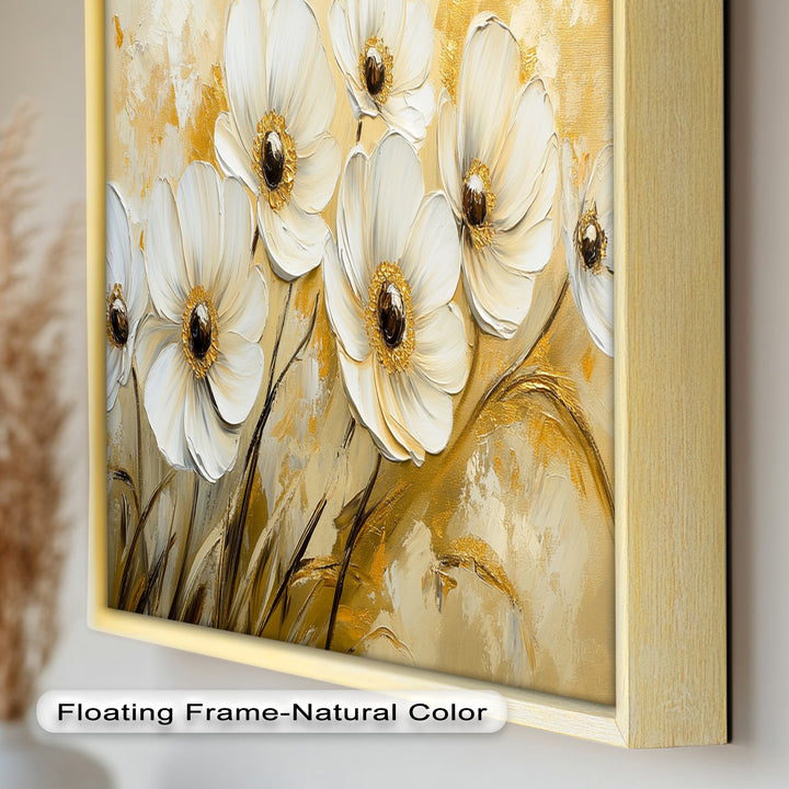 Golden Petals Elegance – Floral Oil Paintings