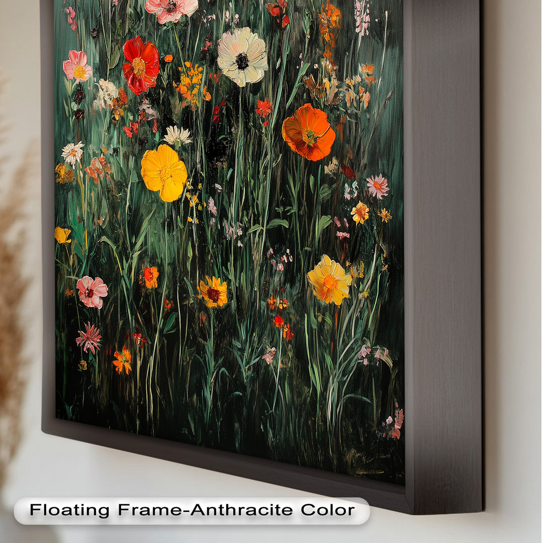 Wild Meadow Bloom – Colorful Field Flowers Flower Oil Painting