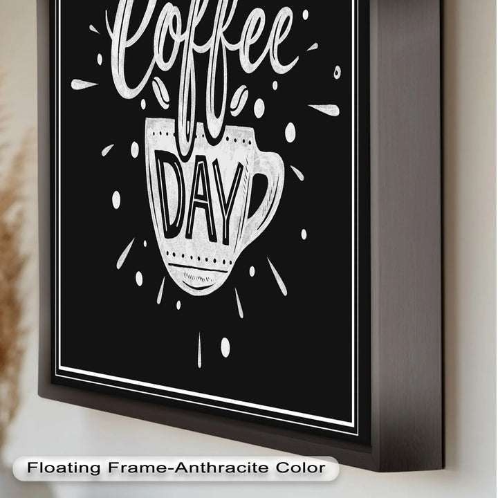 Happy Coffee Day – Fun Typography Oil Painting - MyPhotoStation