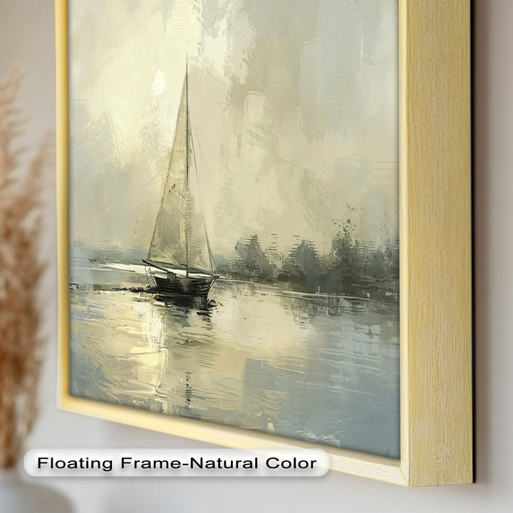 Vintage Sailboat Sailing Ocean – Timeless Nautical Oil Painting