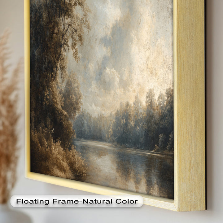 Forest Lake Wall Art – Nature Oil Painting