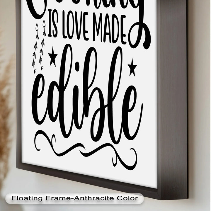 Cooking Is Love Made Edible – Framed Oil Painting - MyPhotoStation