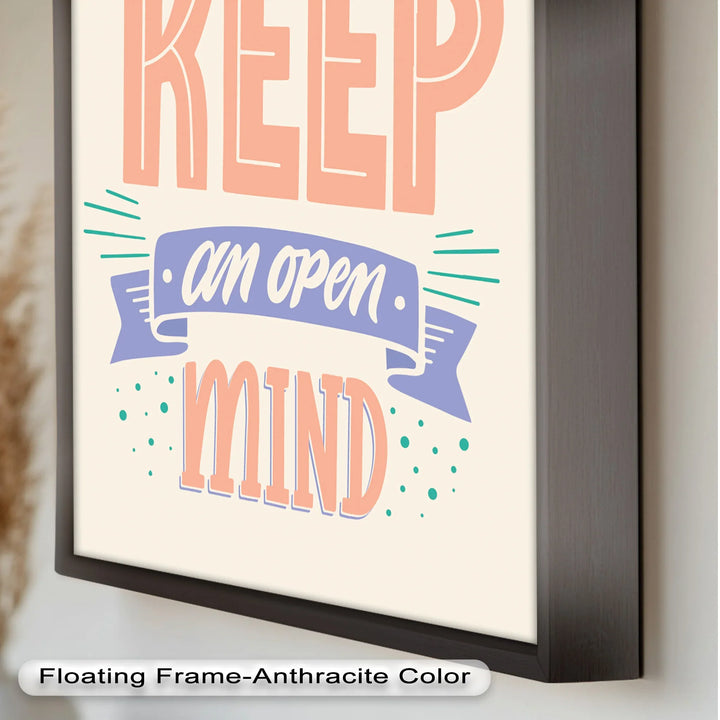 Always Keep an Open Mind – Pastel Typography Oil Painting - MyPhotoStation