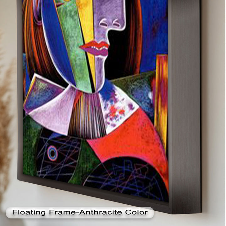 Vibrant Woman with a Flower Hat – Picasso Oil Painting