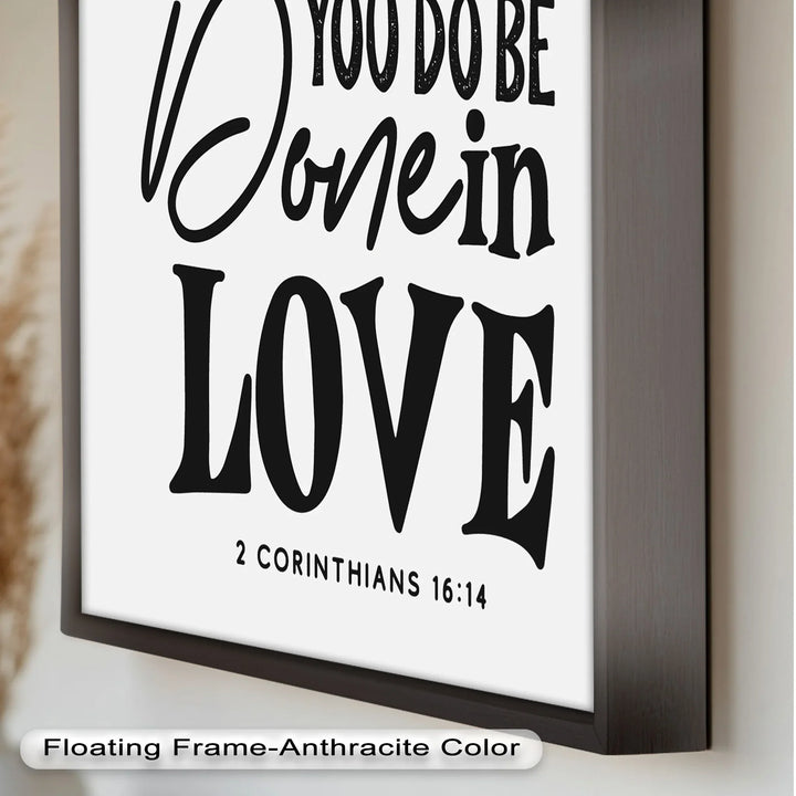 Let Everything Be Done in Love – Scripture Oil Painting - MyPhotoStation