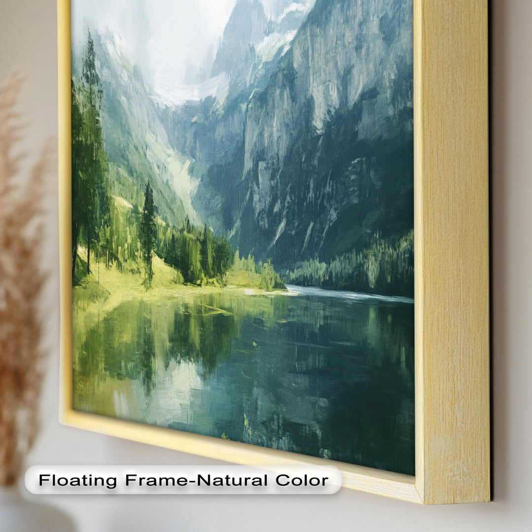 Mountain with a Lake – Modern Oil Painting