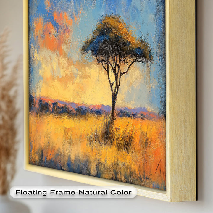 African Savannah Tree Wall Art – Landscape Oil Painting