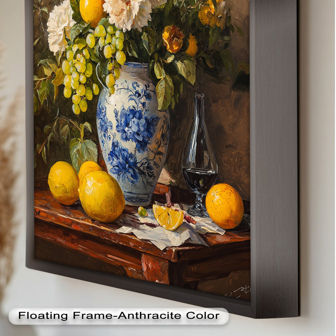 Fruit and Floral Still Life Wall Art – Floral Oil Painting