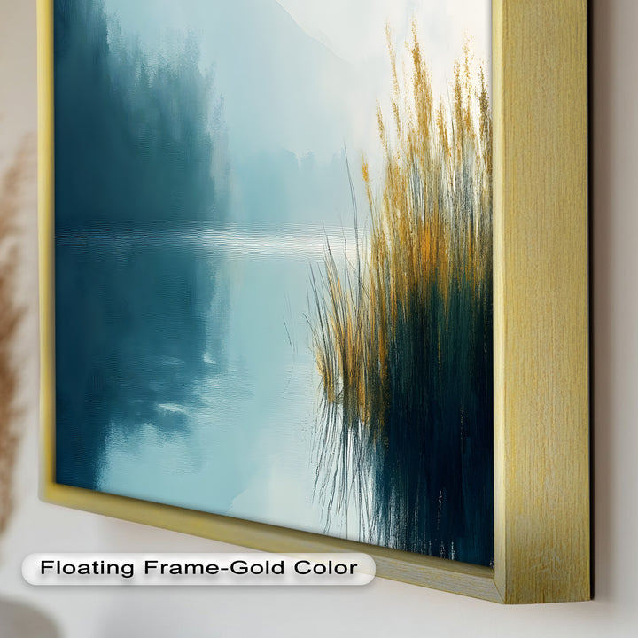 Misty Morning Landscape – Framed Nature Oil Painting