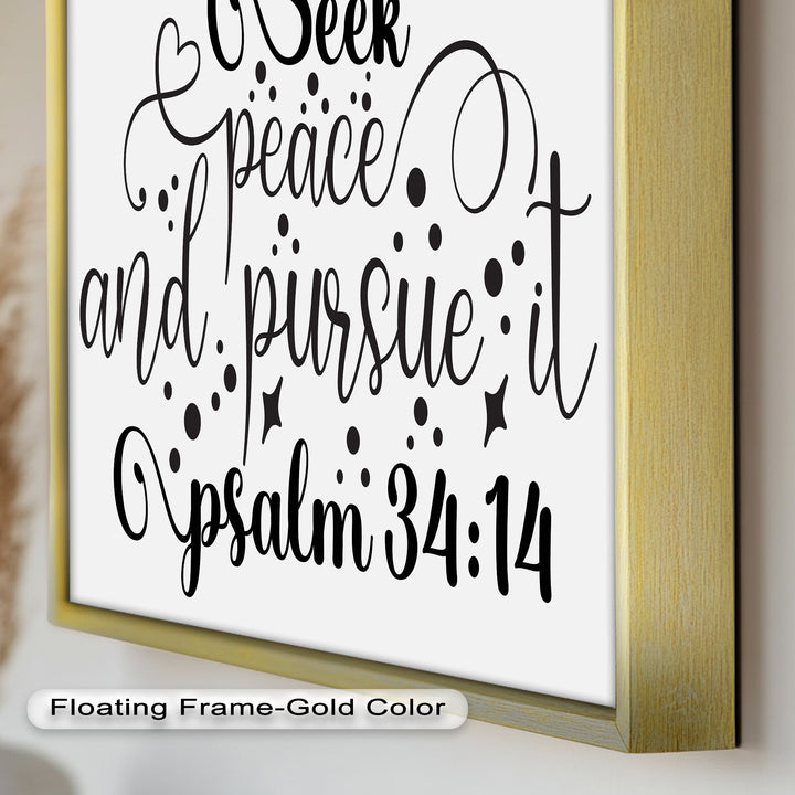 Seek Peace and Pursue It – Psalm 34:14 Bible Oil Paintings