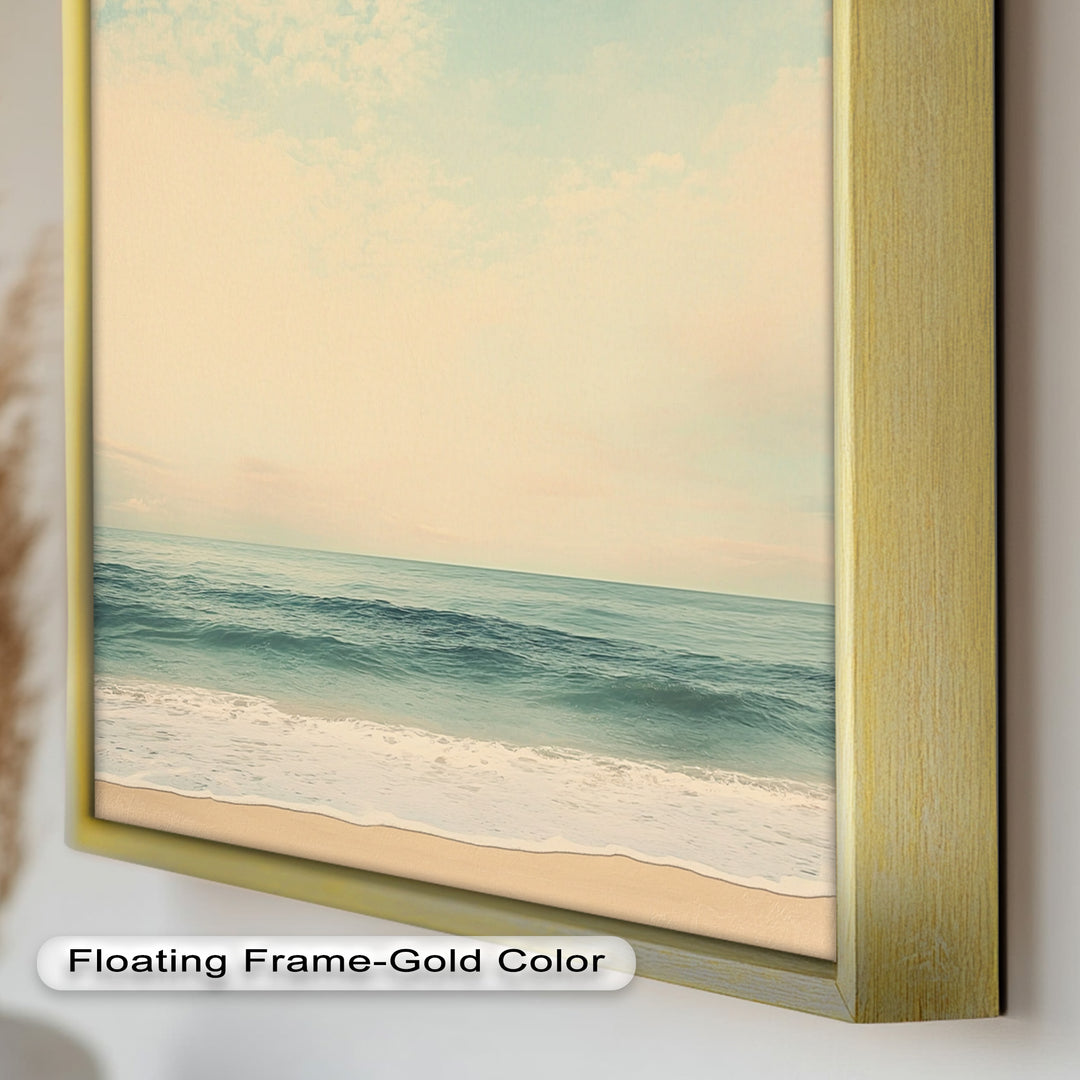 Calm Ocean Oil Paintings – Coastal Beach Wall Art