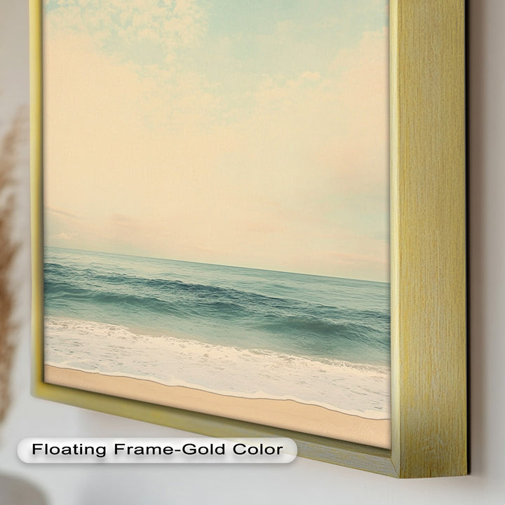 Calm Ocean Oil Paintings – Coastal Beach Wall Art