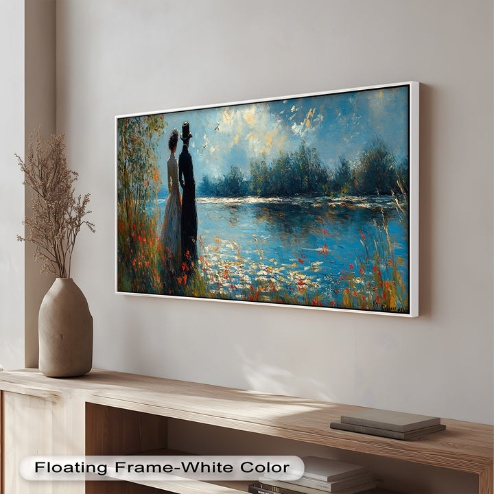 Romantic Riverside - Impressionist Oil Painting