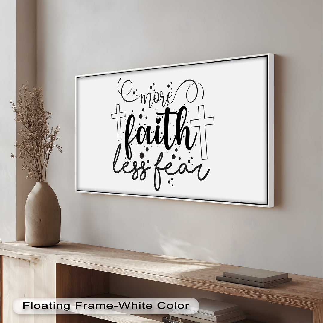 Inspiring Faith-Focused Oil Painting – Uplifting Christian Quote Art with Crosses
