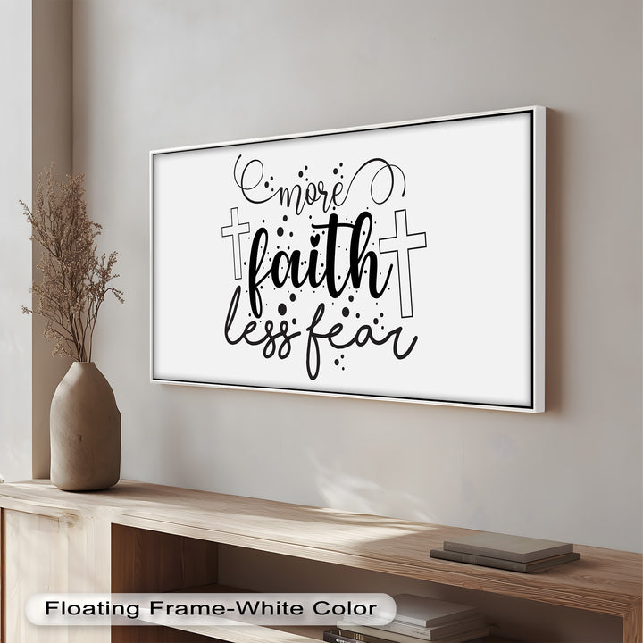 Inspiring Faith-Focused Oil Painting – Uplifting Christian Quote Art with Crosses

