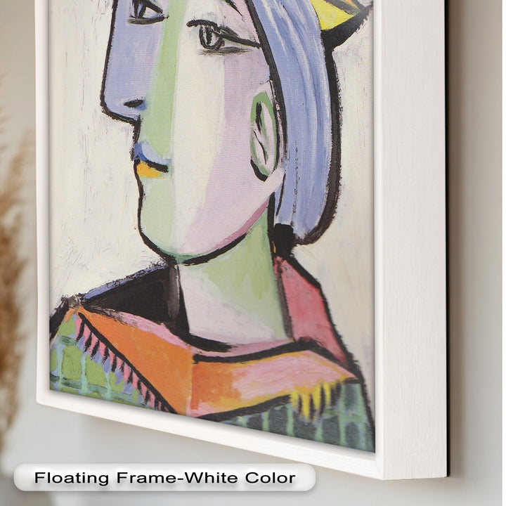 Tranquil Gaze – Picasso-Inspired Side Profile Oil Painting