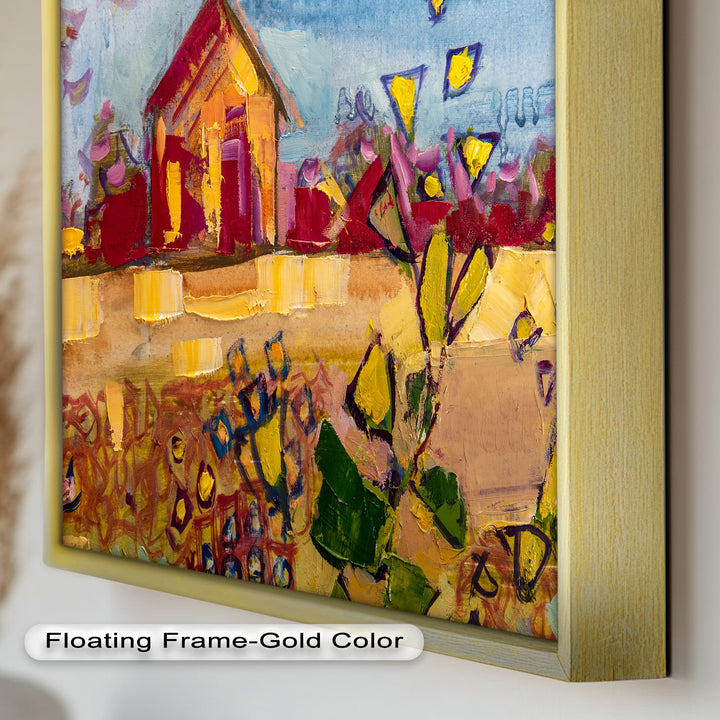 Sunlit Homestead – Expressive Impressionist Oil Painting