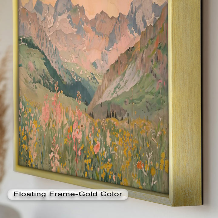 Wildflower Mountain – Serene Landscape Oil Painting