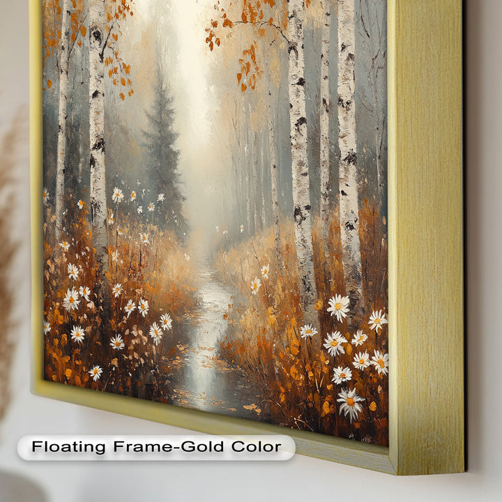 Golden Fall Leaves – Serene Autumn Oil Painting