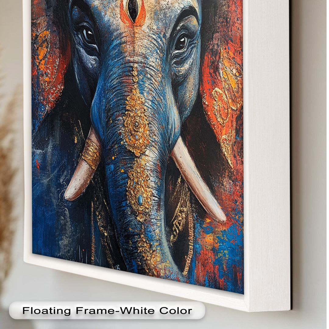 Lord Ganesha Wandkunst – Religiöses Ölgemälde