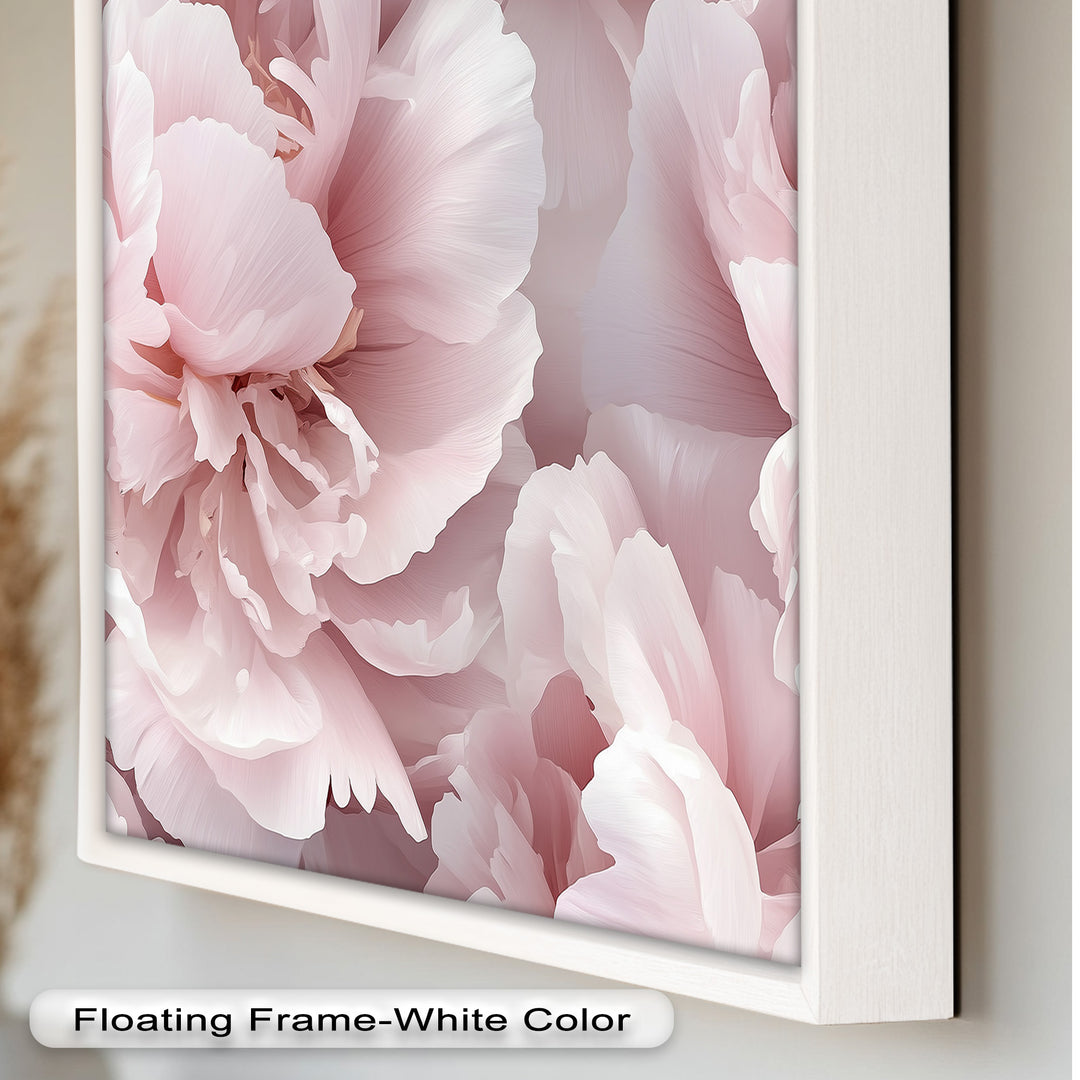 Blushing Petal Bloom – Soft Pink Peony Flower Oil Painting