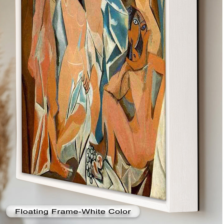 Echoes of Les Demoiselles – Picasso-Inspired Cubist Nude Figures Oil Painting