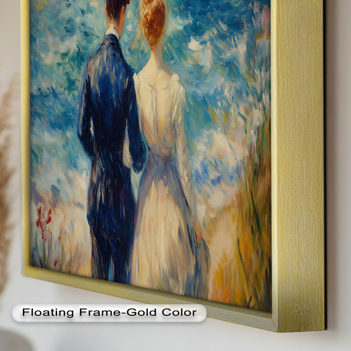 Lovers by the Sea – Romantic Impressionist Oil Painting