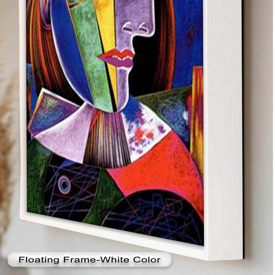 Vibrant Woman with a Flower Hat – Picasso Oil Painting