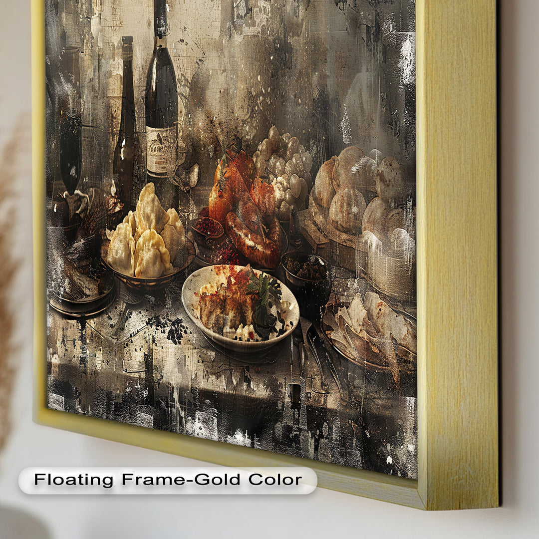 Rustic Feast – Vintage Culinary Still Life Food Painting