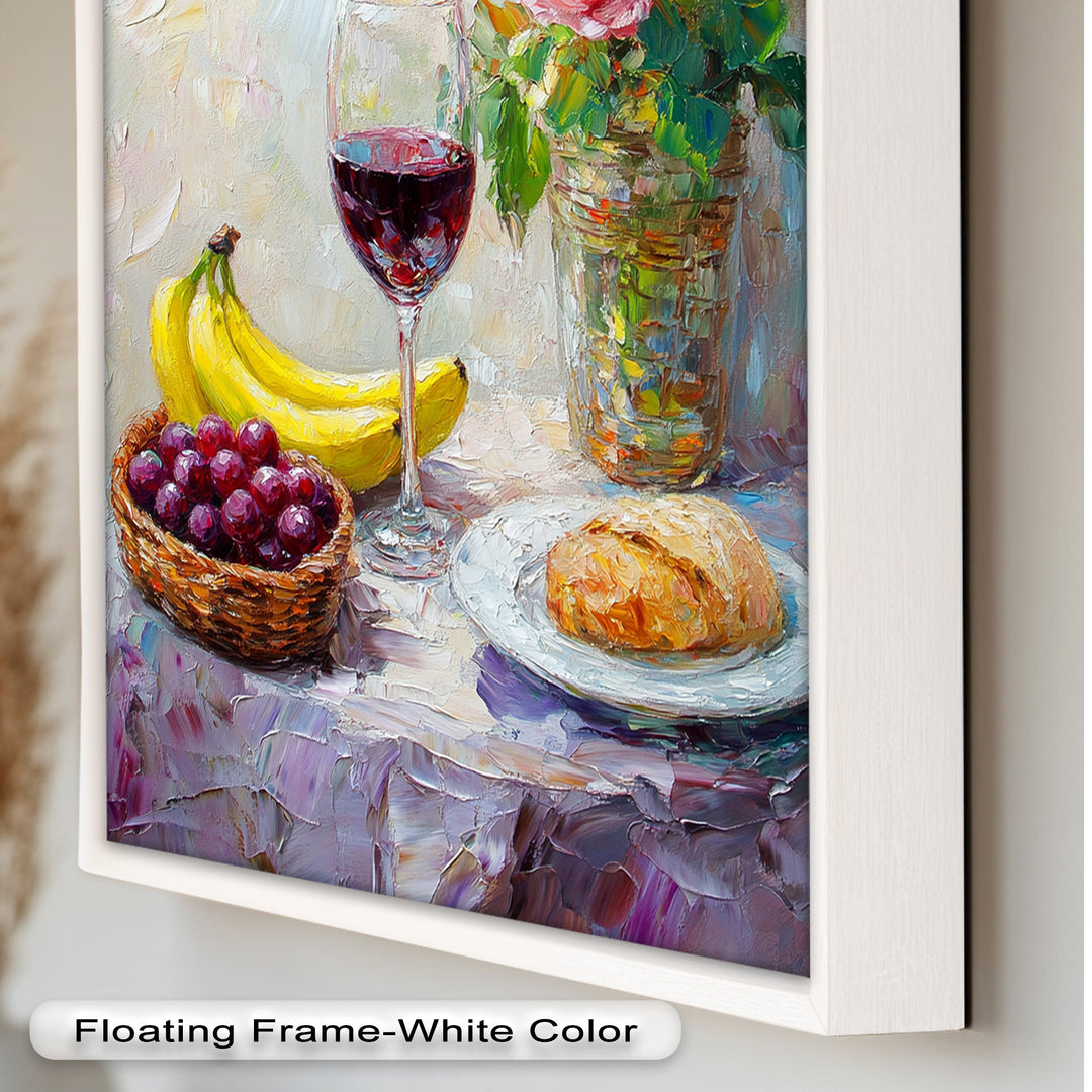 Rose & Fruit Kitchen Decor - Still Life Oil Painting