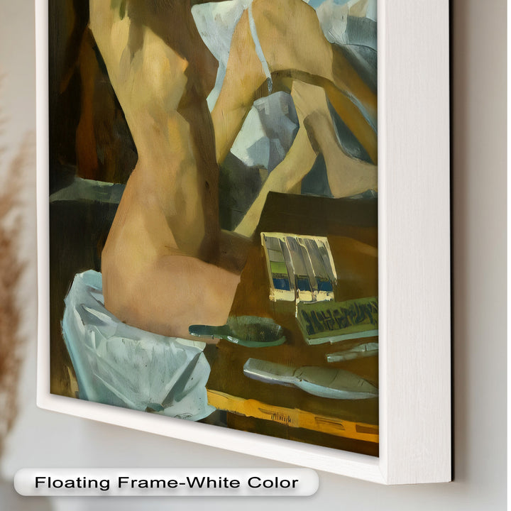 Muted Reverie – Figurative Nude Oil Painting in Earth Tones