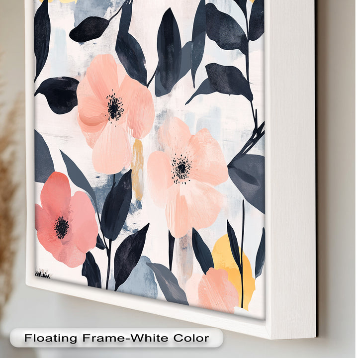 Soft Harmony – Peach and Mustard Floral Oil Painting