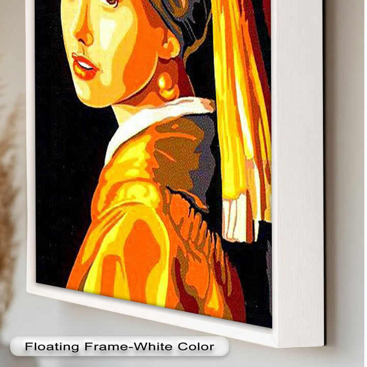 Modern Interpretation of Girl with a Pearl Earring - Renaissance Oil Painting