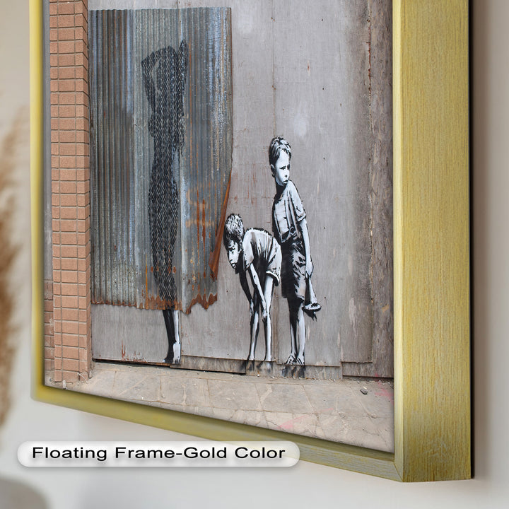 Boys Looking Girl – Banksy Oil Painting