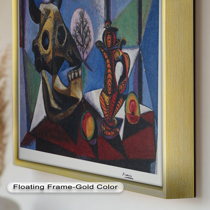 Still Life with Bull Skull – Symbolist Cubist Picasso Oil Painting