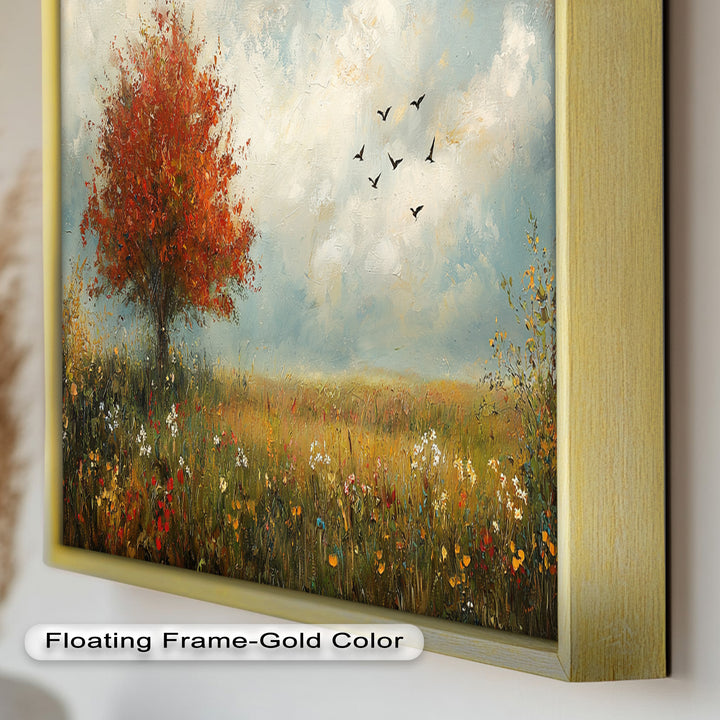 Autumn Serenity – Tree Landscape Oil Painting