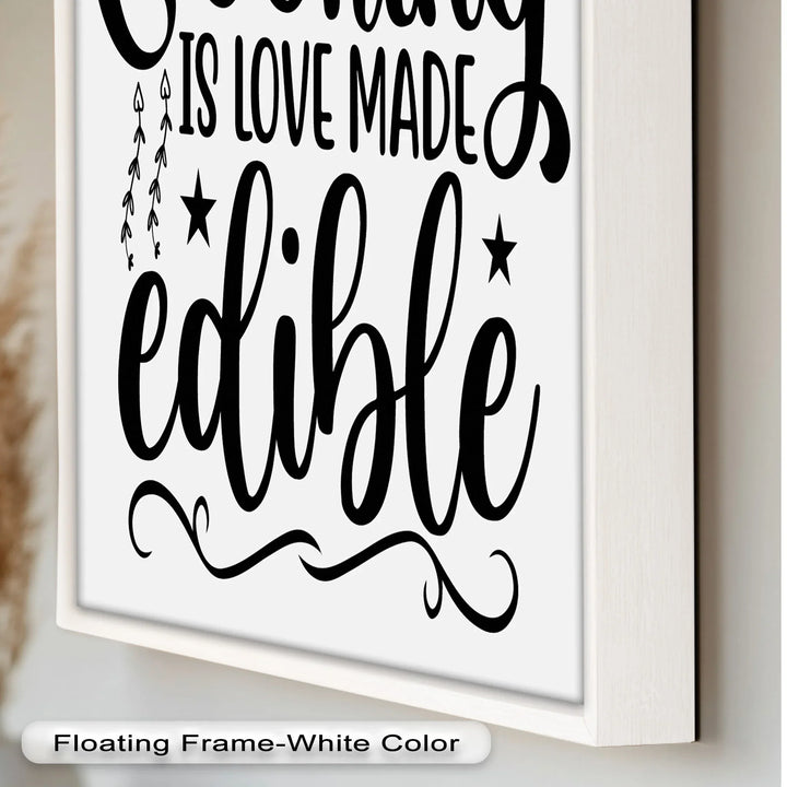 Cooking Is Love Made Edible – Framed Oil Painting - MyPhotoStation