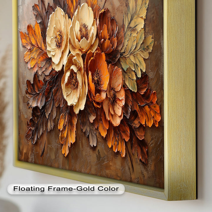 Golden Autumn Florals – Botanical Oil Paintings