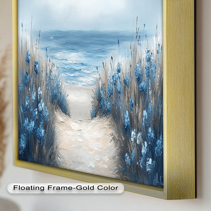 Coastal Beach Path Wall Art – Landscape Oil Painting