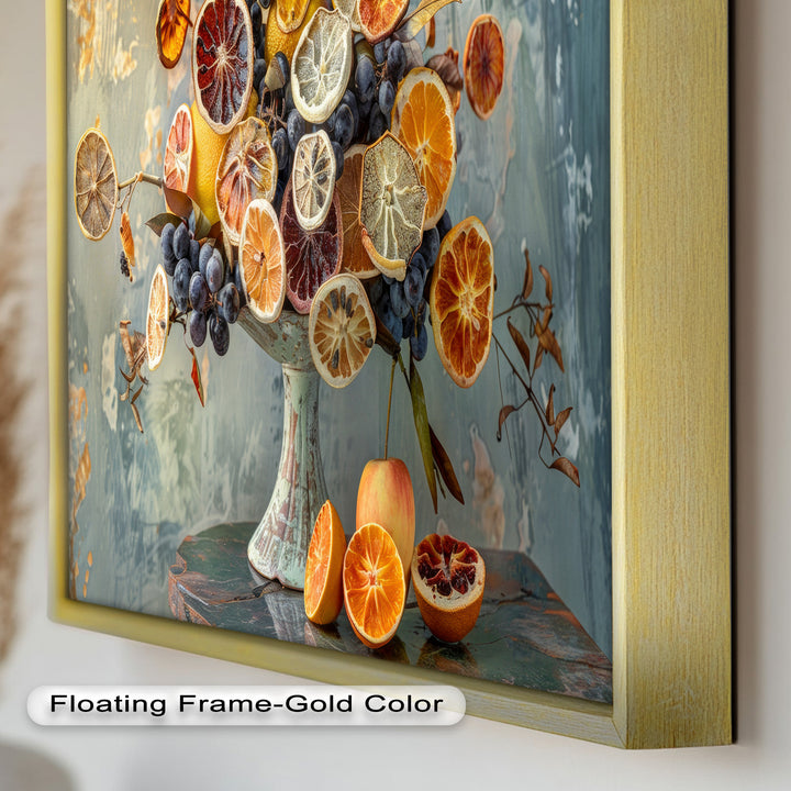 Grapes and Citrus Harmony – Decorative Still Life Food Painting