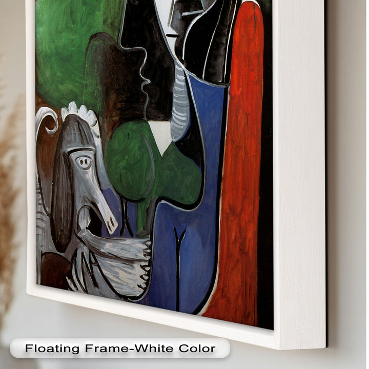 Lady with Poodle – Surreal Cubist Portrait Picasso Oil Painting