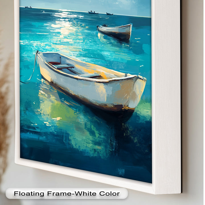 Still Waters at Sea – Boat Oil Painting