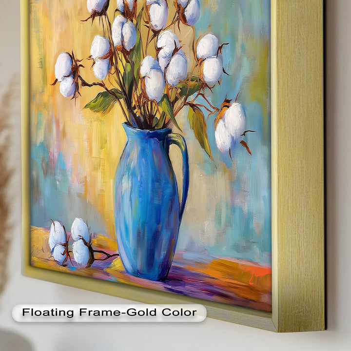 Blue Vase – Floral Oil Painting