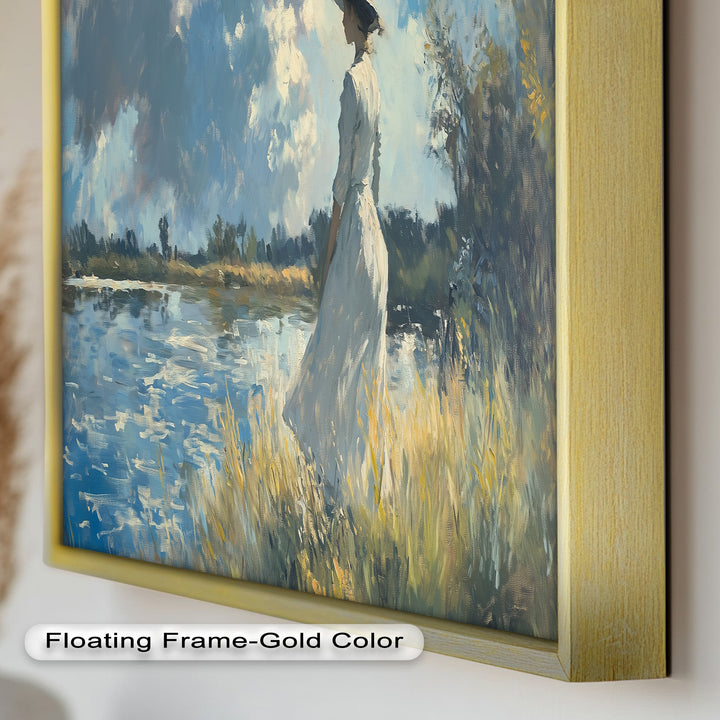 Lady by the River – Impressionist Oil Painting