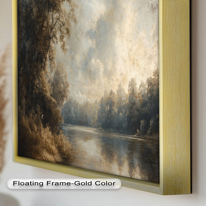 Forest Lake Wall Art – Nature Oil Painting