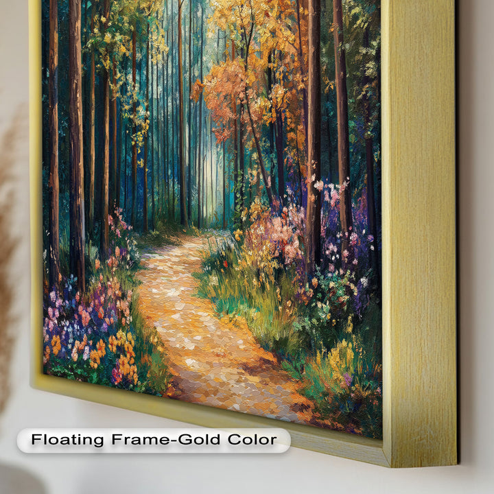 Colored Autumn Forest – Vibrant Oil Painting