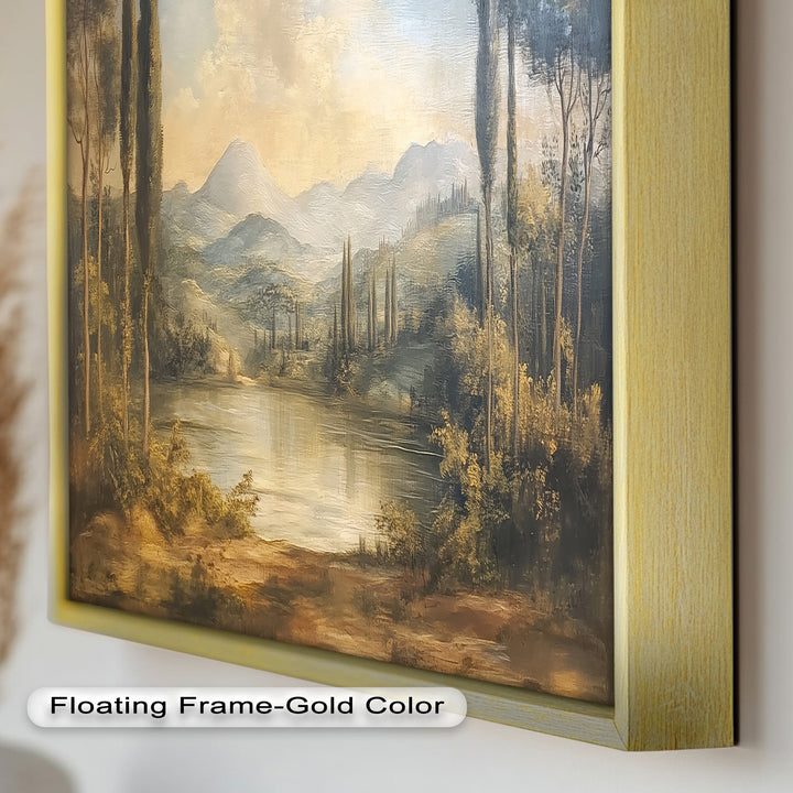 Lake Landscape Wall Art – Classic Nature Oil Painting