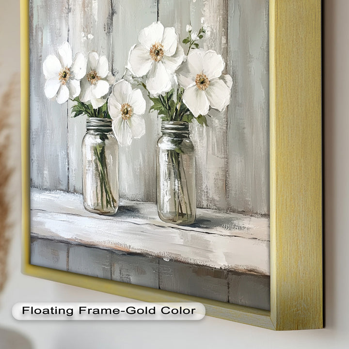 White Flower Jar Still Life – Floral Oil Paintings